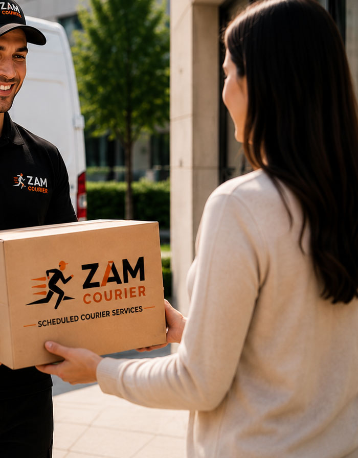 Courier loading packages